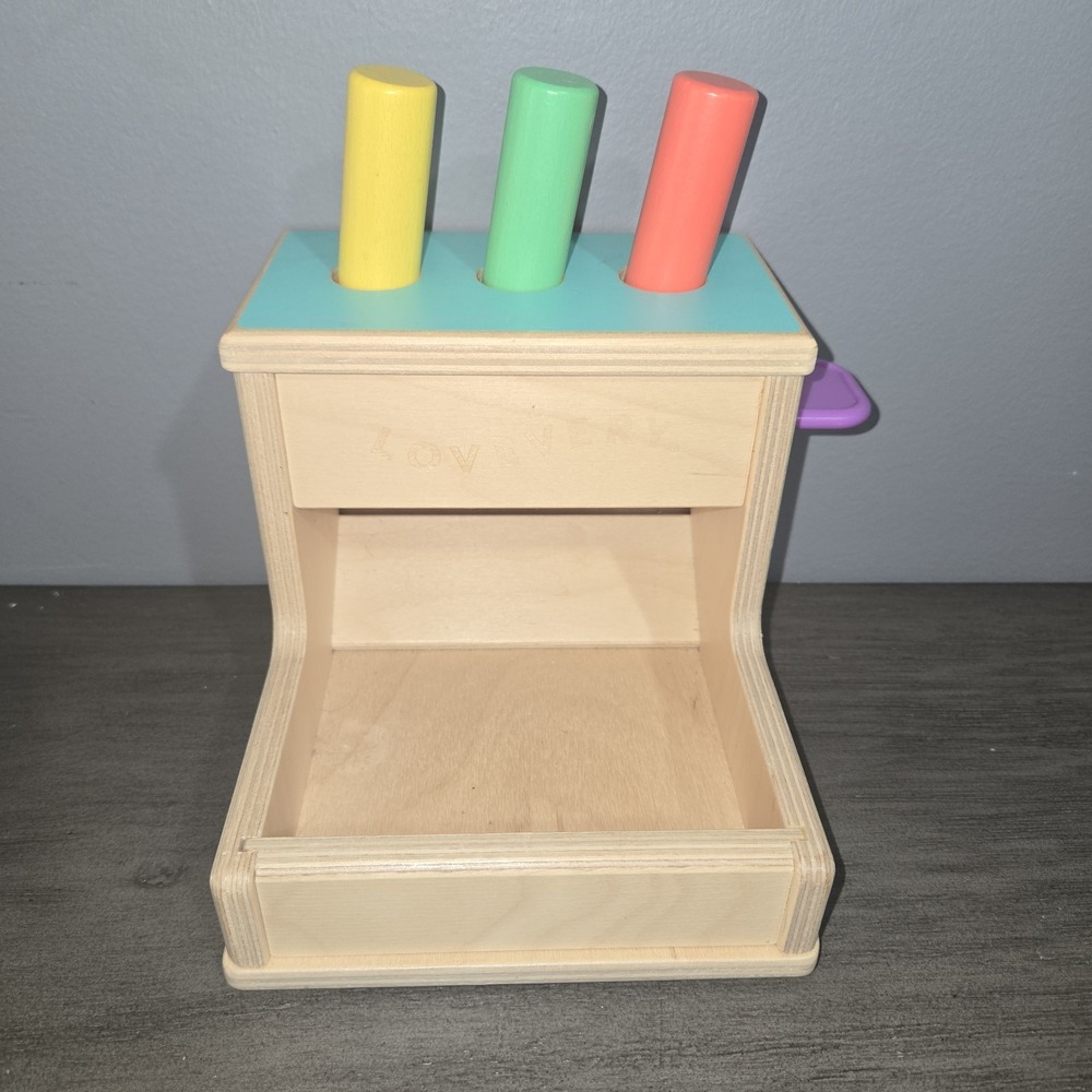 Lovevery Wooden Peg Drop Thinker Play Kit Baby 11-12 Months Montessori Toy